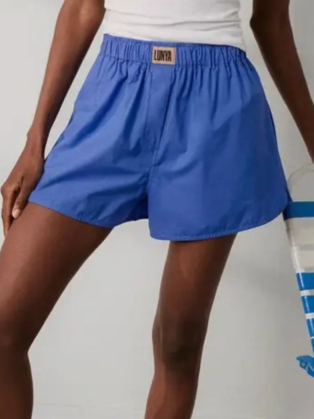 Lunya Airy Cotton Boxer Shorts, Size Medium, NWT